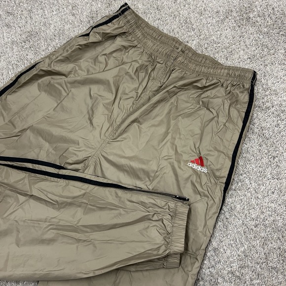 adidas Other - Vintage Adidas Track Pants Mens Large Brown Black Nylon Drawstring 31" Inseam